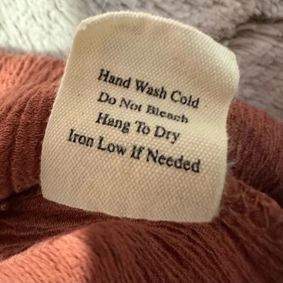 Perch by Blu Pepper Rust Blouse with Back Buttons and Tie Sleeves - Picture 5 of 10